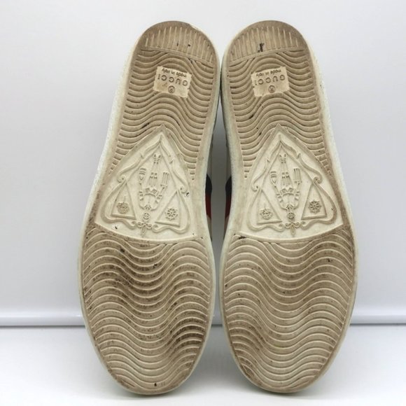 GUCCI ACE BEES & STARS EMBROIDERED SNEAKERS WHITE LEATHER SIZE 35.5 (Runs Large) - Picture 12 of 12